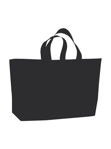 Lunch Tote Bag, Black, 12" x 10" + 4"