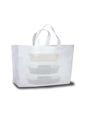 Lunch Tote Bag, Clear, 16" x 15" + 6"