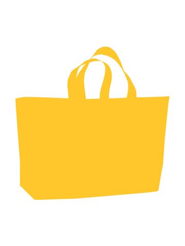 Lunch Tote Bag, Yellow, 16" x 15" + 6"