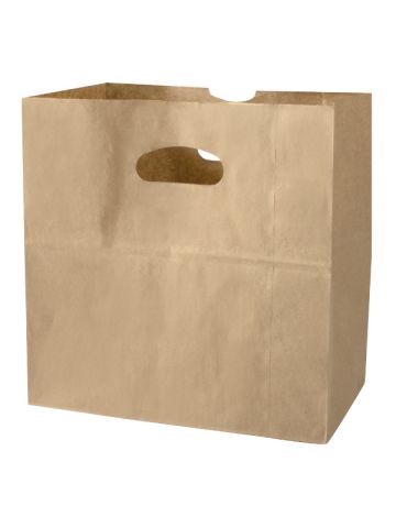 Takeout Bags, White Kraft, 11"L x 6"W x 11"H