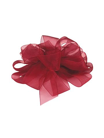7/8" Burgundy, Simply Sheer Asiana Fabric Ribbon