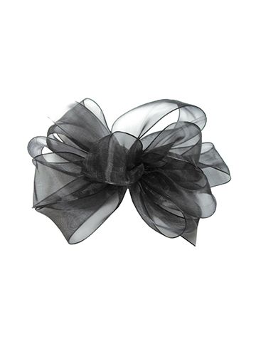 7/8" Black, Simply Sheer Asiana Fabric Ribbon