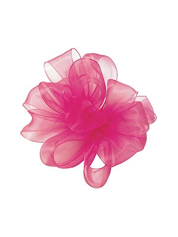 7/8" Shocking Pink, Simply Sheer Asiana Fabric Ribbon