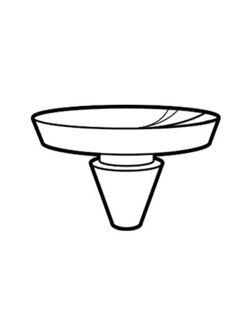 Clear, Replacement Rubber Button for Shelf Rest