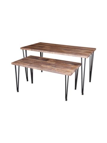 Antique Wood, Small Nesting Merchandising Table with Top