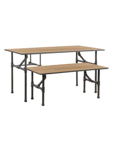 4' Raw, Small Nesting Merchandising Table with Top