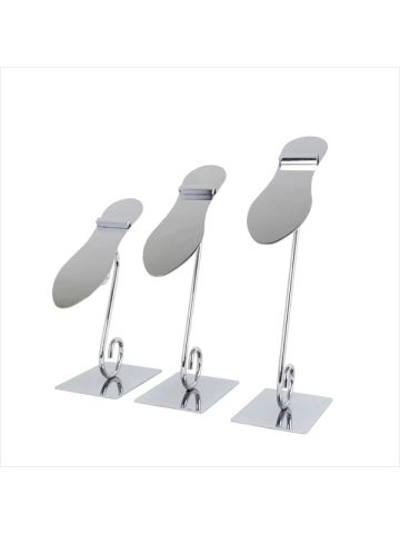 10" high Chrome, Metal Shoe Display