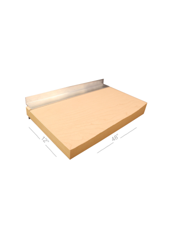 Maple, Slatwall Melamine Floating Shelves, 12" x 48" x -3/4"
