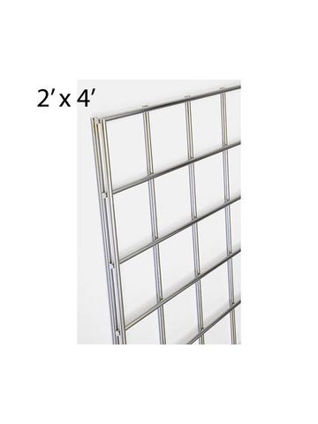 Chrome Gridwall Panels, 2' x 4'