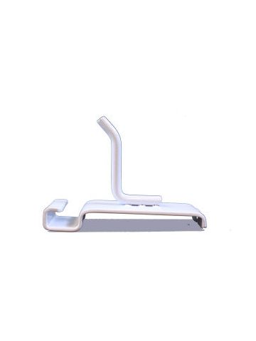 2" White, Gridwall Heavy Duty Hook, 45 deg.tip