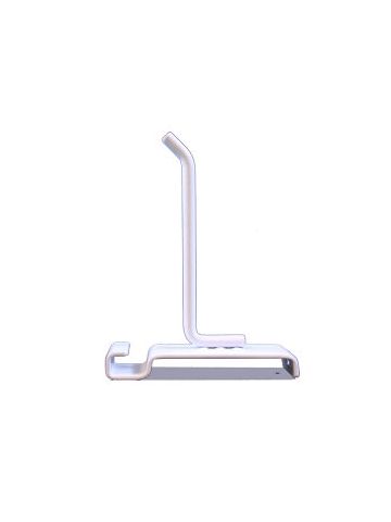 4" White, Gridwall Heavy Duty Hook, 45 deg.tip