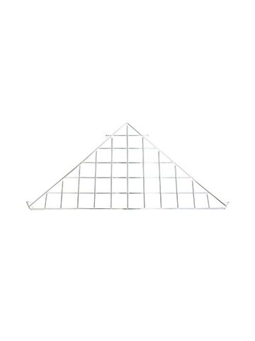 Chrome Triangle Shelf, Gridwall Attachment