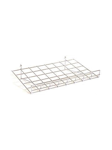 Chrome Flat Shelf with Lip , 15" x 24"