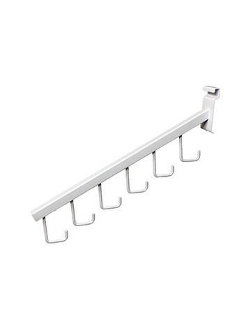 16" White, Gridwall Waterfall with 6 Hooks 
