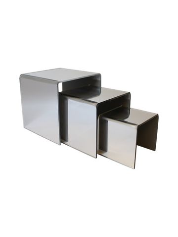 Mirrored Acrylic Riser Set of 3, 3", 4", 5"