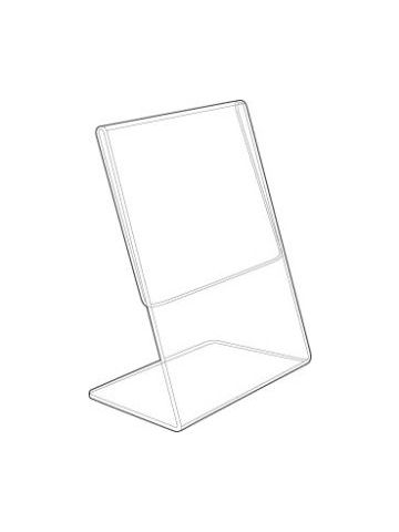 Economy Acrylic Slant Back Counter top Sign Holder, 5-1/2" x 7"