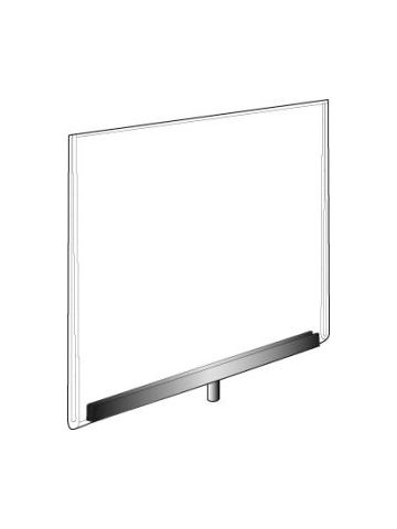 Acrylic Sign Holder with Chrome Channel, 7" x 5-1/2"