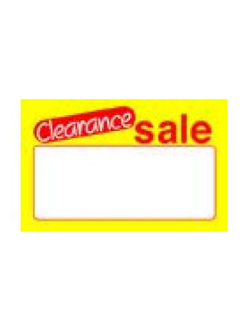 Yellow Clearance, Sign Cards, 7" x 11"