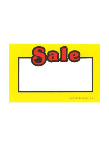 Yellow Sale Square, Sign Cards, 7" x 11"
