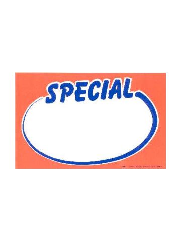 Red Special Circle, Sign Cards, 3-1/2" x 5-1/2"