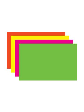 Assorted Fluorescent Sign Cards, 7" x 11"