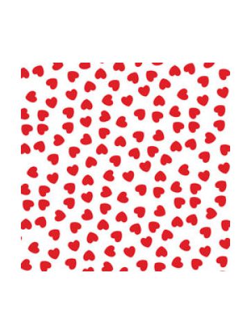 Valentine Gift Wrap, Red Hearts Valentine's Day Linework 