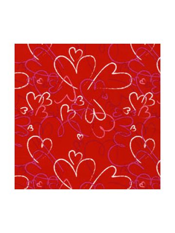 Valentine Gift Wrap, Heart Toss, Valentine's Day, Linework 