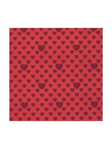 Valentine Gift Wrap, Red Foil Embossed Hearts 
