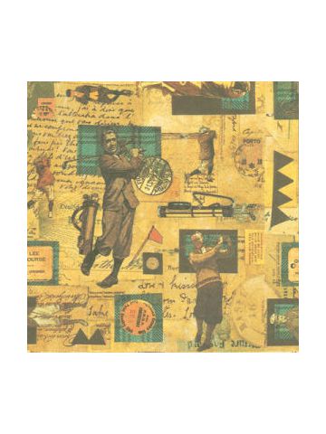Masculine & Sports Gift Wrap, Classic Golf, Process 