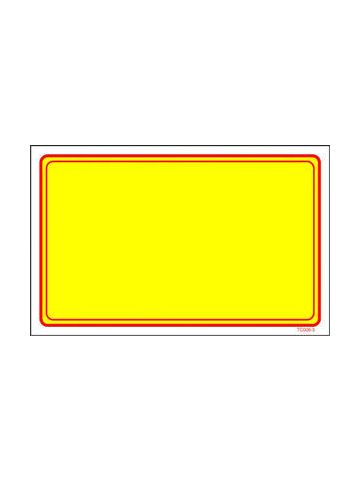 Yellow w/ Red Border, Sign Cards