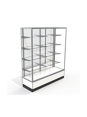 5' Mirror Back, Upright Displays,  with 2 LED Spot lights, Locks