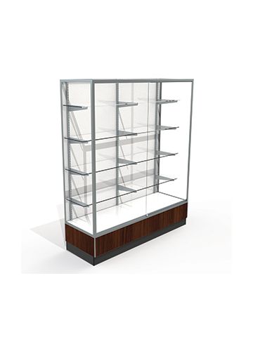 5' Laminated Hardboard Back, Upright Displays, with 2 LED Spot lights, Locks