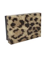 Leopard Patterned Jewelry Boxes, 3" x 2" x 1"