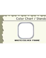 44.5", White/Silver Frame, Full Sized Corner Jewelry Showcase