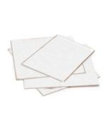 Flat Corrugated White Pads, 12" x 12"